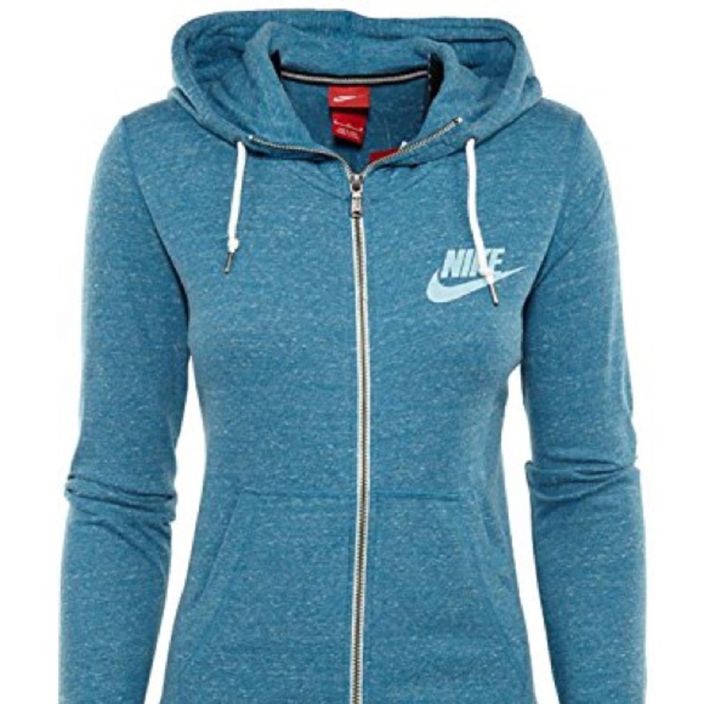 Nike Womens Gym Vintage Full Zip Hoodie Blue